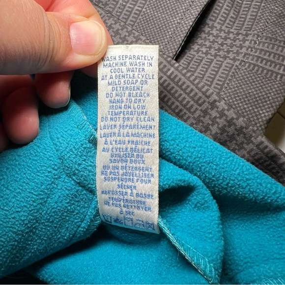 Ricki’s Soft Shell Anorak grey plaid rain fall transitional jacket women’s Large - Picture 10 of 14